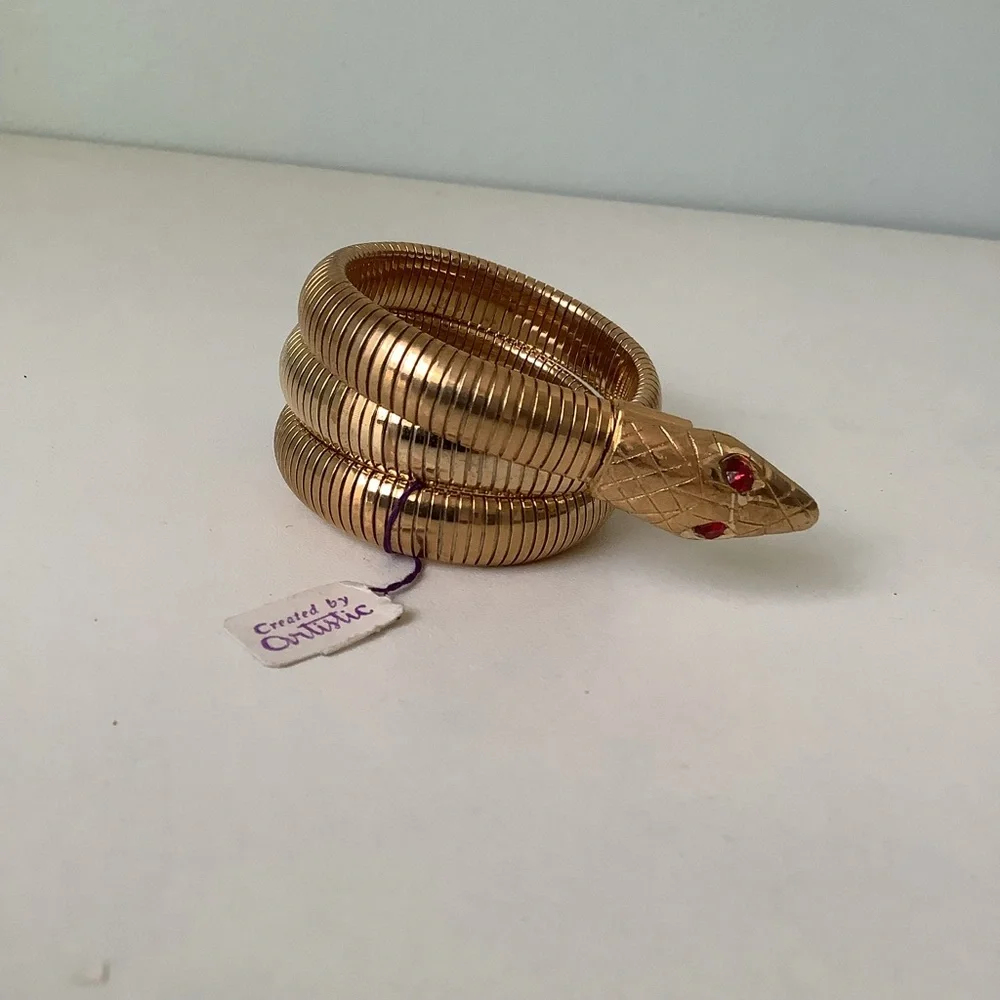 snake arm cuff new vintage 1970s TLC disco bangle bracelet - Picture 8 of 10